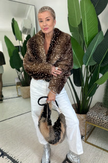 Fawn Faux Fur Cropped Jacket