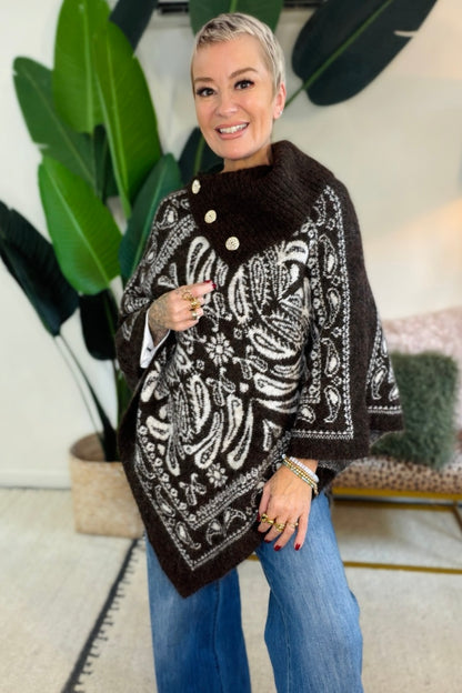 Paisley Poncho Knit