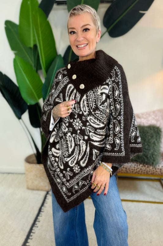 Paisley Poncho Knit