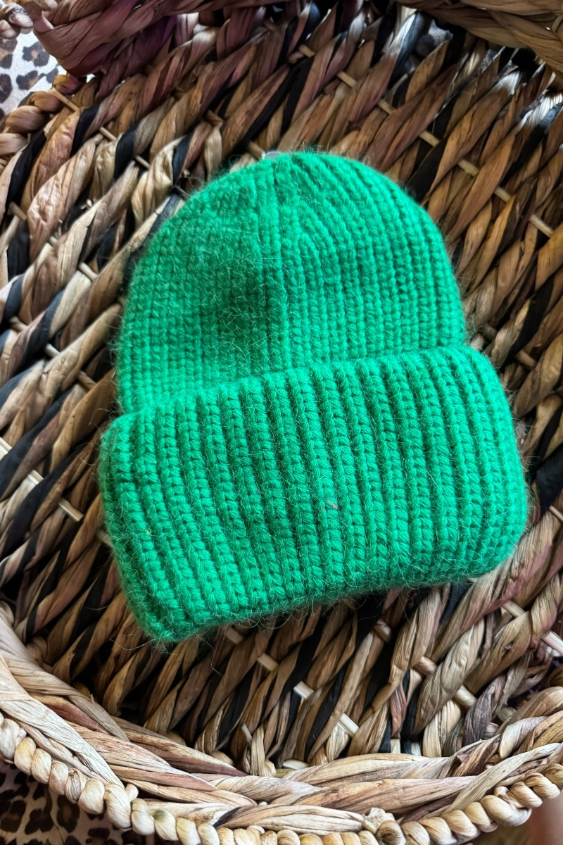 Cashmere Ribbed Beanie