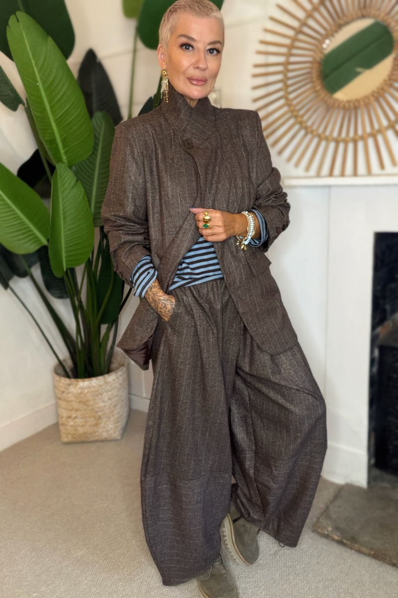 Otto Pinstripe Balloon Trousers