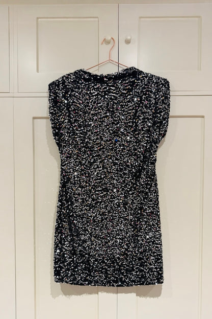 Layla Velvet Sequin Tunic - Charcoal