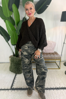 PRE - ORDER Camo Barrel Leg Jeans