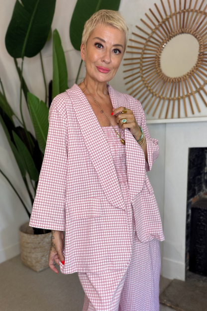 Gingham Blazer