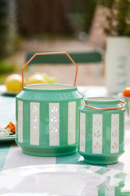 Green Enamel Lanterns Set