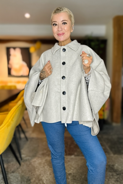 Reeva Poncho Cape Coat
