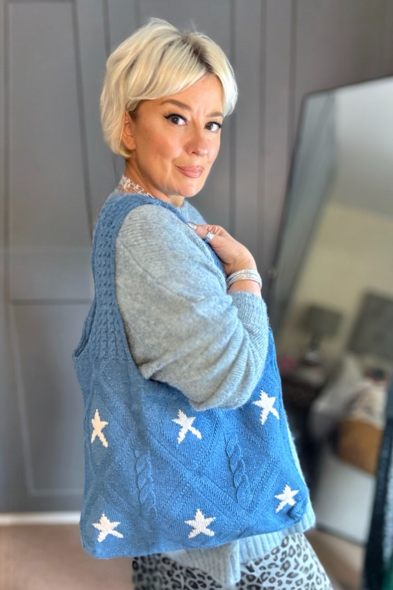 Evie Starry Knitted Bag