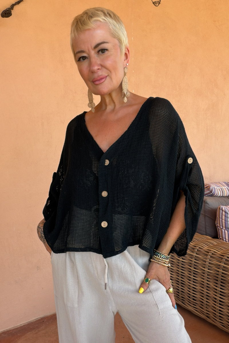 Balearic Breeze Button Up Top