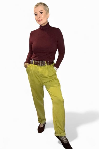 Frill Pocket Barrel Leg Trousers