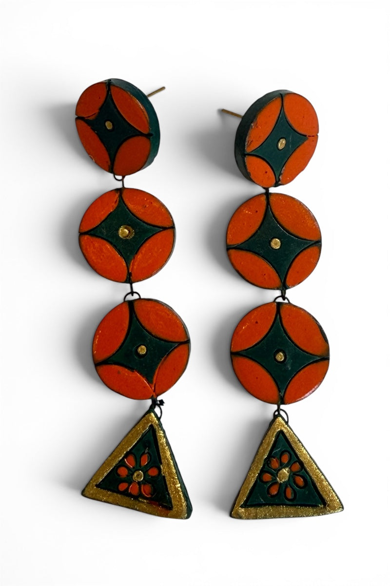 Retro Bloom Statement Earrings