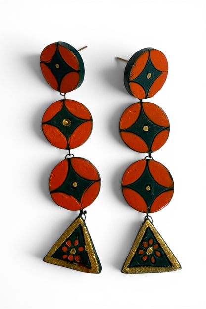 Retro Bloom Statement Earrings