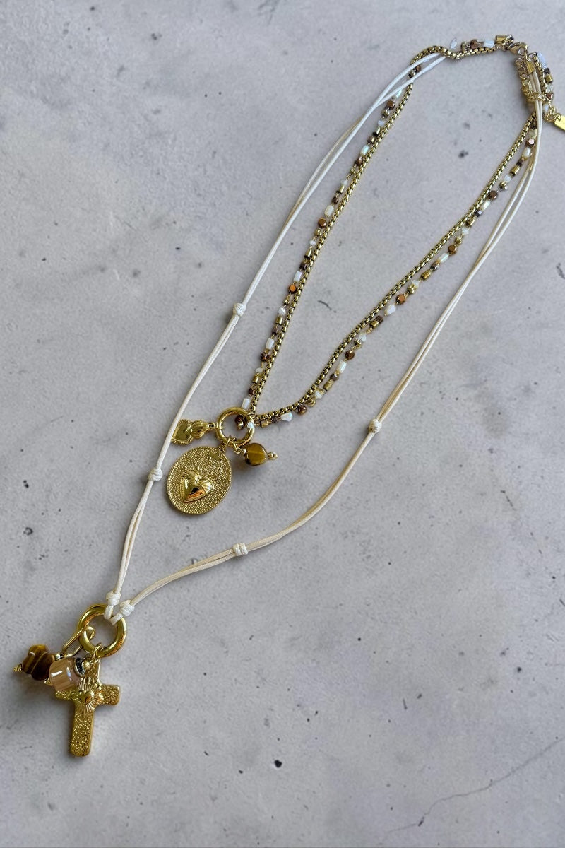 Double Layer Cross Necklace