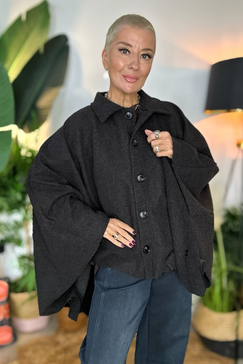 Reeva Poncho Cape Coat