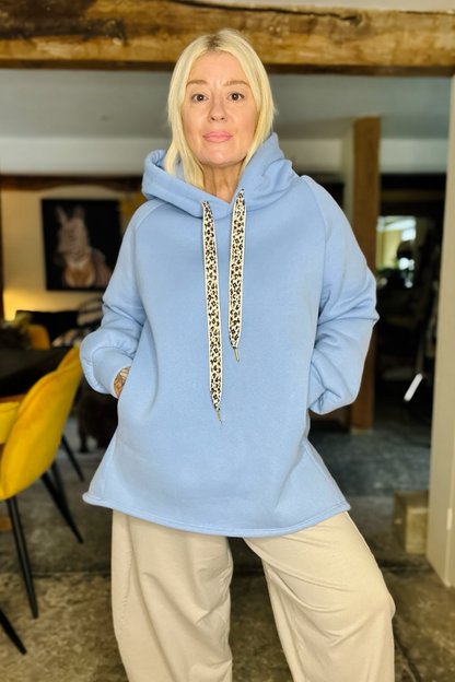 Callie Leopard Drawstring Hoodie