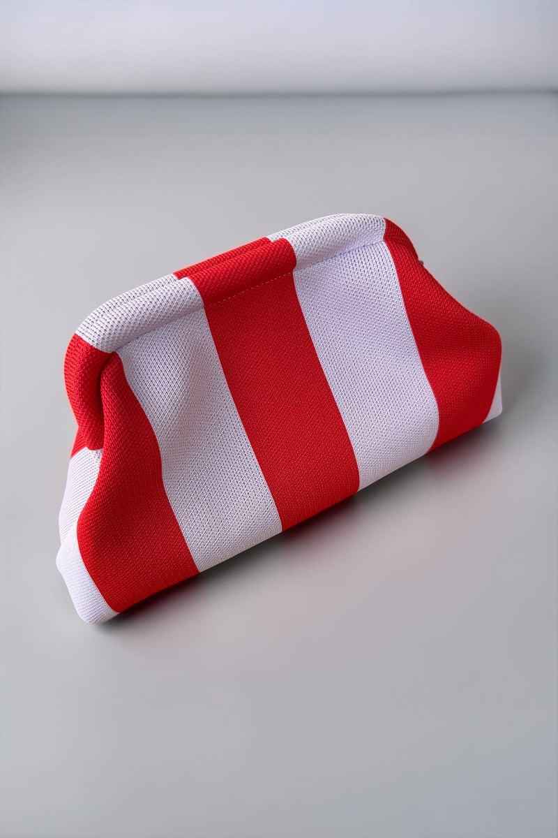 Stripe Clutch Bag