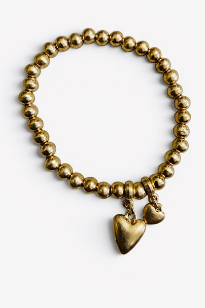 Golden Hearts Stretch Bracelet