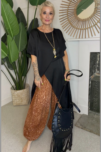 The Sienna Satin Drape Tunic