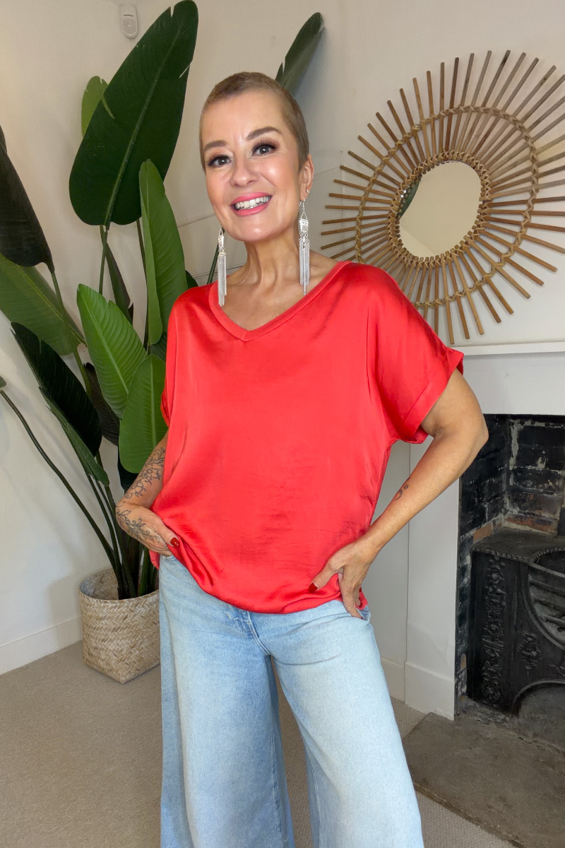 Satin Front Tee