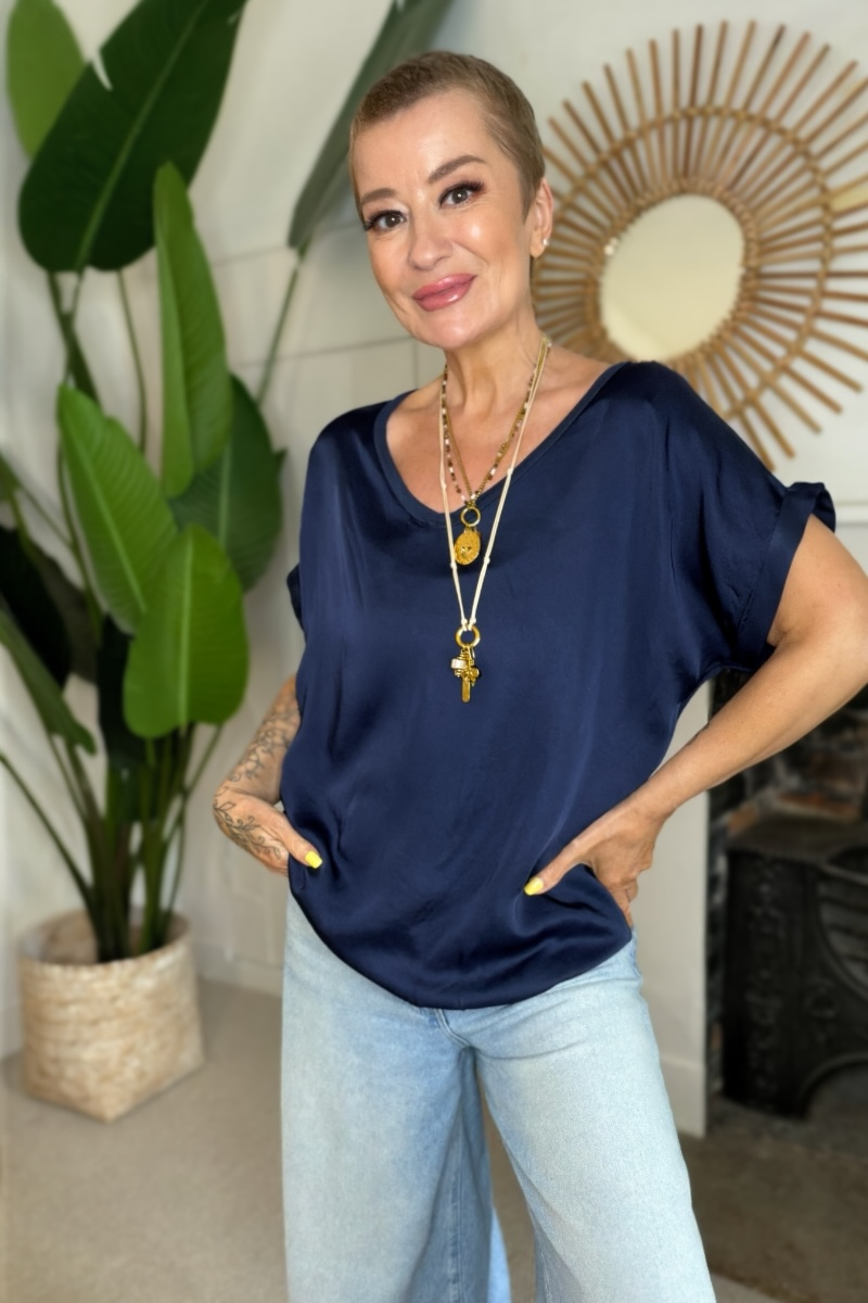 Satin Front Tee