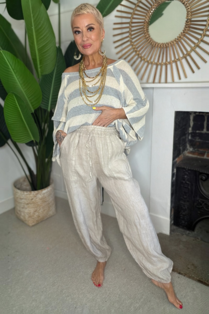 Cuffed Linen Trousers