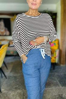 Crushed Denim Magic Trousers