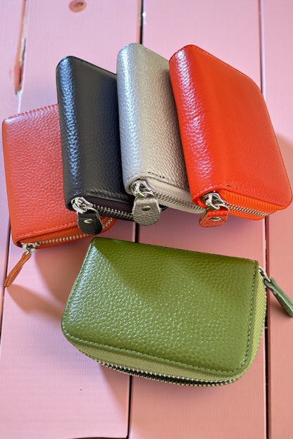 Leather Zipped Card Holder