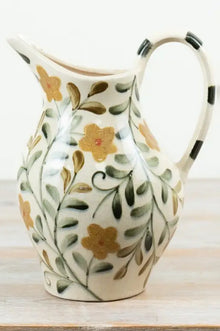 Floral Ceramic Jug Vase