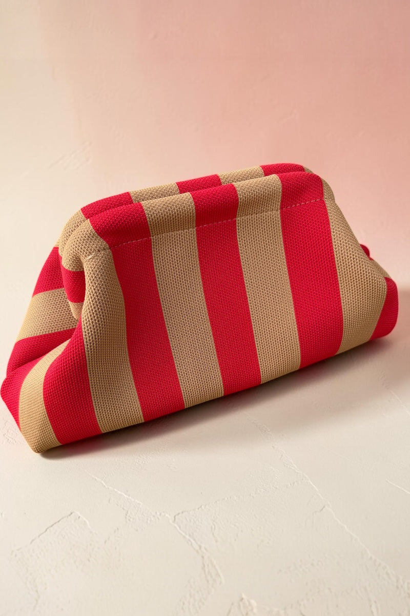 Stripe Clutch Bag