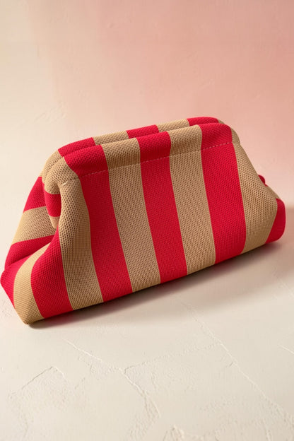 Stripe Clutch Bag