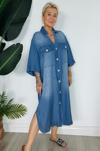 Denim Shirt Dress