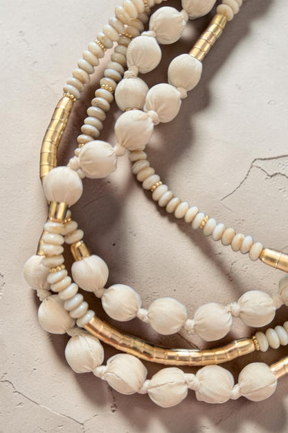Indigo Coast Beaded Necklace