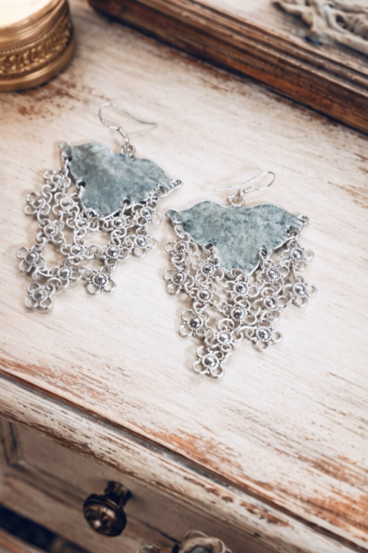 Silver Drift Cascade Earrings