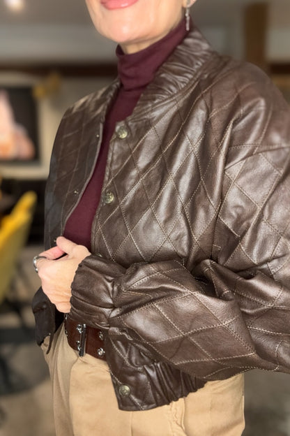 Phoenix Faux Leather Bomber Jacket