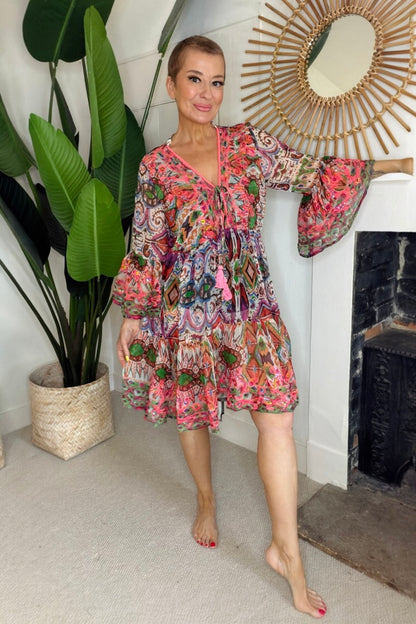 Sunset Soul Boho Tunic Dress