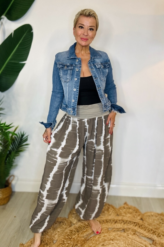 Relaxed Fit Harem Trousers - Tie Dye