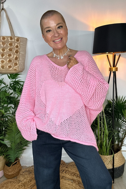 Heart Loose Knit Jumper - PRE-ORDER