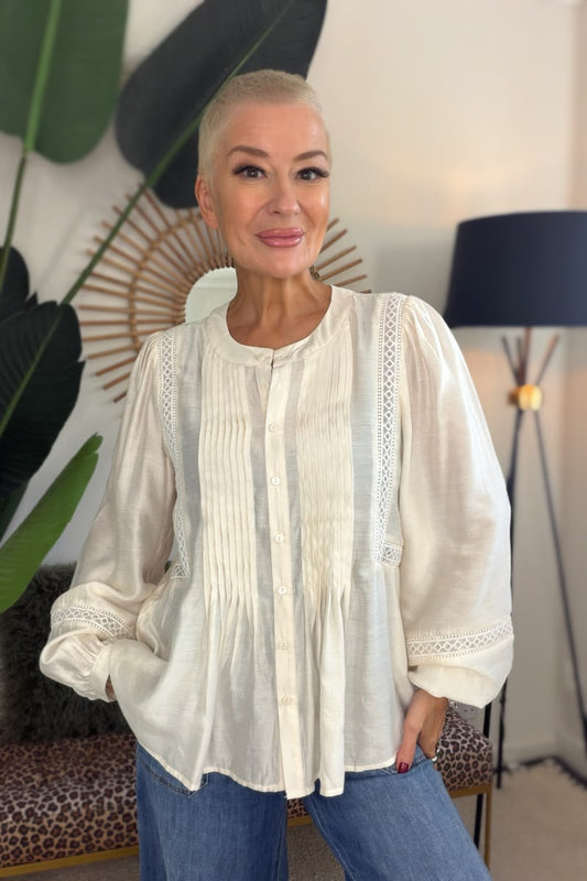 Cecile Pleated Blouse