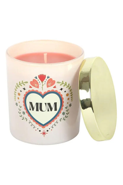 Mum Folk Heart French Tulip Mother's Day Candle