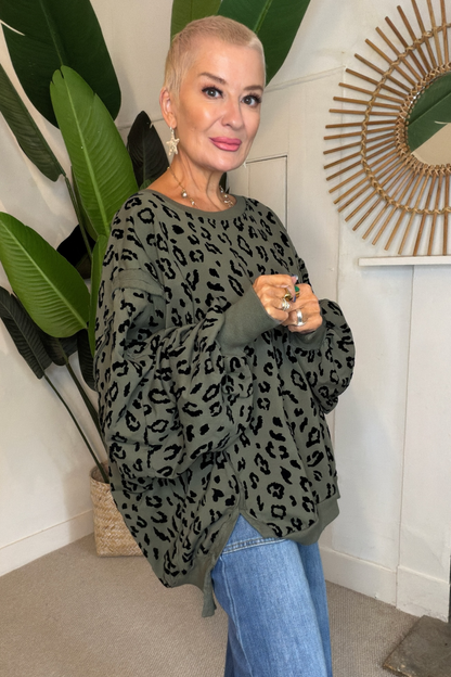 Leopard Baggy Sweat