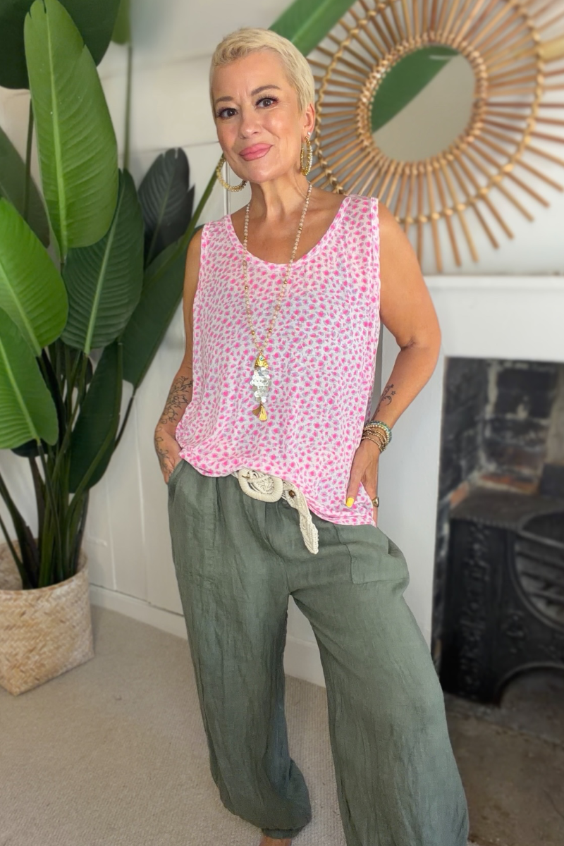 Cashmere Mix Leopard Print Top