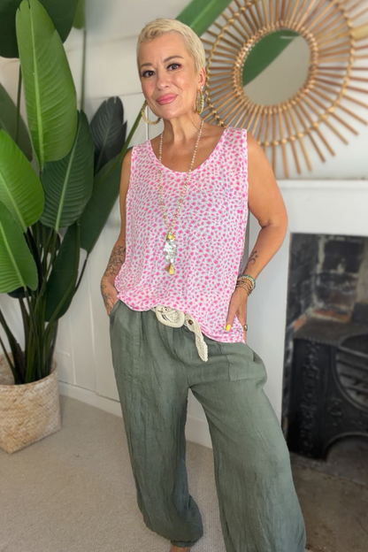 Cashmere Mix Leopard Print Top