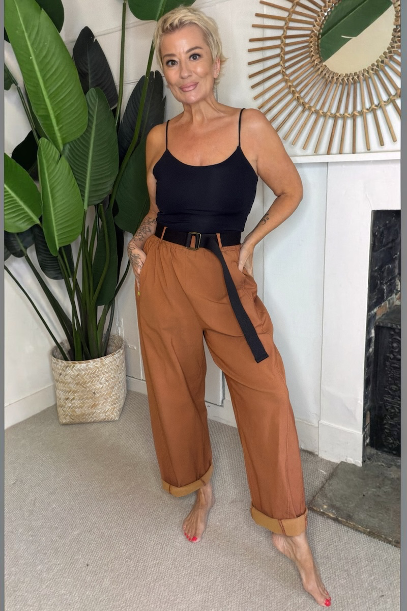 Barrel Leg Trousers