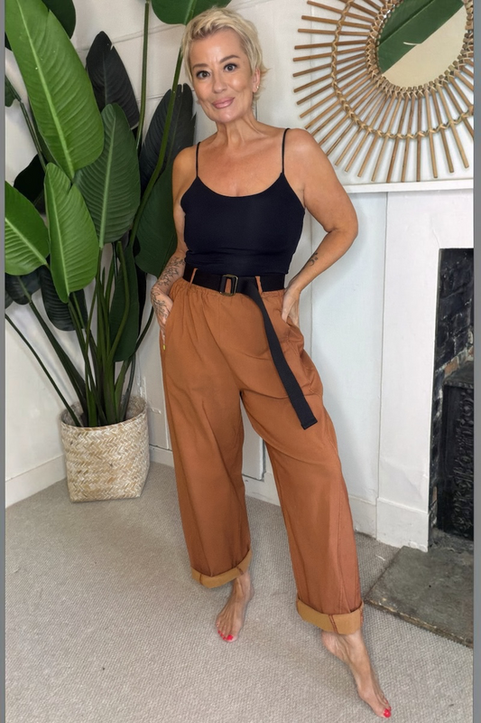 Barrel Leg Trousers