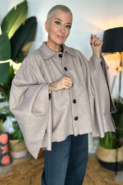 Reeva Poncho Cape Coat