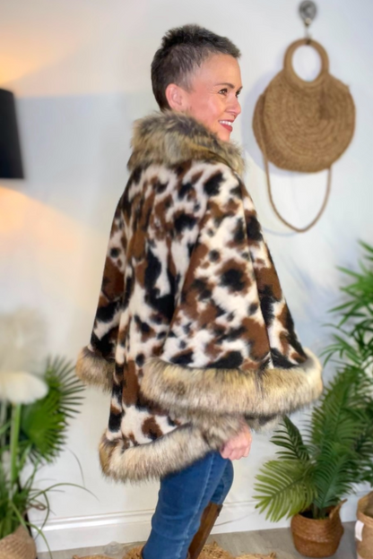 Leopard Print Poncho