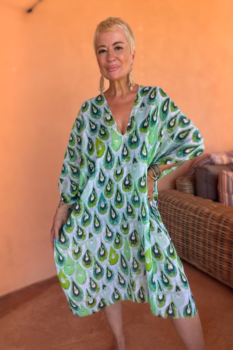 Teardrop Ikat Kaftan