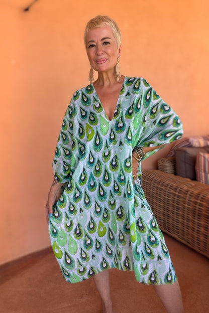 Teardrop Ikat Kaftan