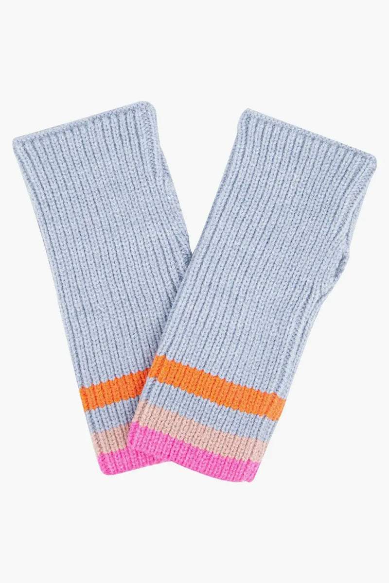 Rainbow Stripe Wrist Warmers