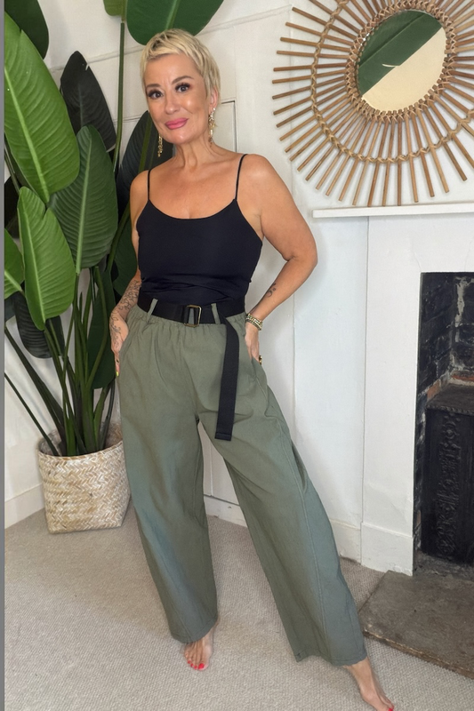 Barrel Leg Trousers