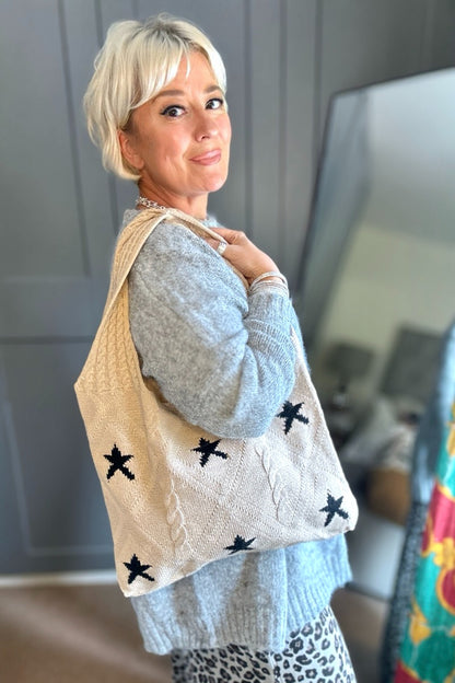 Evie Starry Knitted Bag